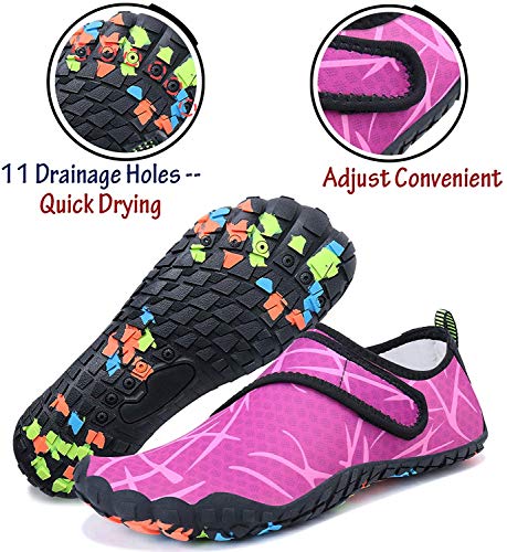 Image of MAYZERO Water Shoes Men Women Swim Surf Shoes Beach Pool Shoes Wide Toe Hiking Aqua Shoes Winter House Slippers