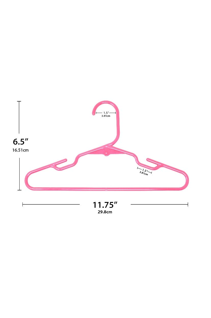 Childrens Velvet Hangers - 10 Pink Velvet Hangers (for use with Child Garment Rack)