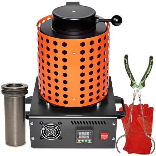 Smart Electric Melting Furnace 2102F PID Smelter Kiln Kit 1800 W 110 V with 3 KG Graphite Crucible Cast & Refine Gold Silver Copper Aluminum in Minutes Jewelry & Hobby Foundry Kit 2026 Upgrade