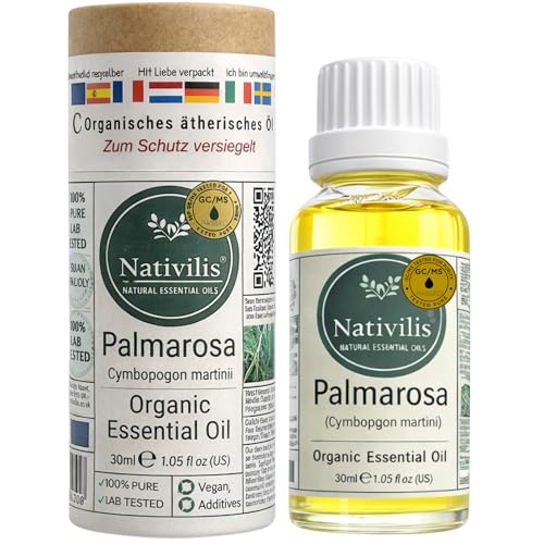 Huile Essentielle Palmarosa Cymbopogon Martini nettoyant hydratant visage bio