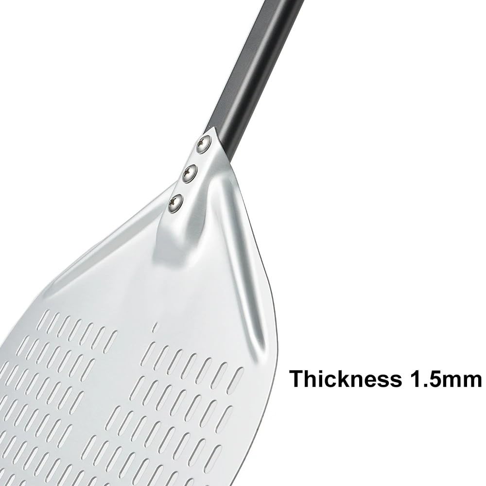 Niebieska łopatka do pizzy 30 cm – drewniana łopata do pizzy do pieczenia akcesoria idealna do domowego robienia pizzy i grillowania dla miłośników pizzy