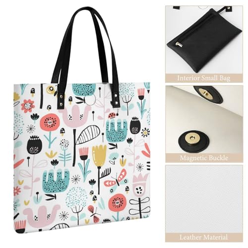 Sac à main cabas à fleurs pour femme évitant le manque de place - 5