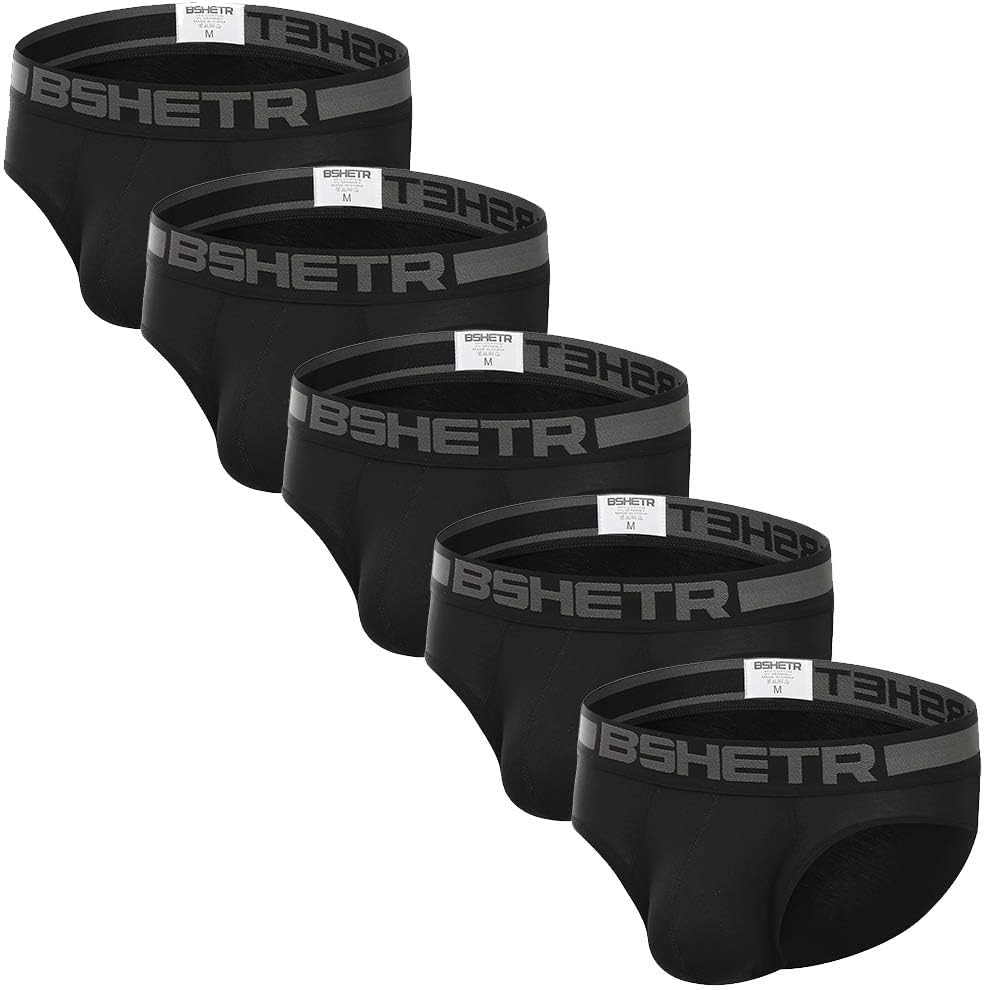 Men's Underwear Briefs 5-Pack Cotton Low Rise Multi Color Soft Underpant