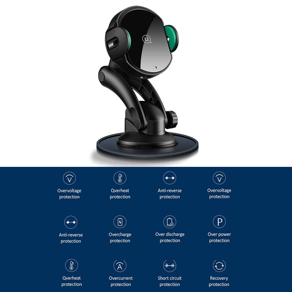 Tuankay The Rotating Mobile Holder Car Mobile Phone Holder USAMS CD94 Automatic Infrared Sensor 10W Wireless Fast Charging Car Bracket