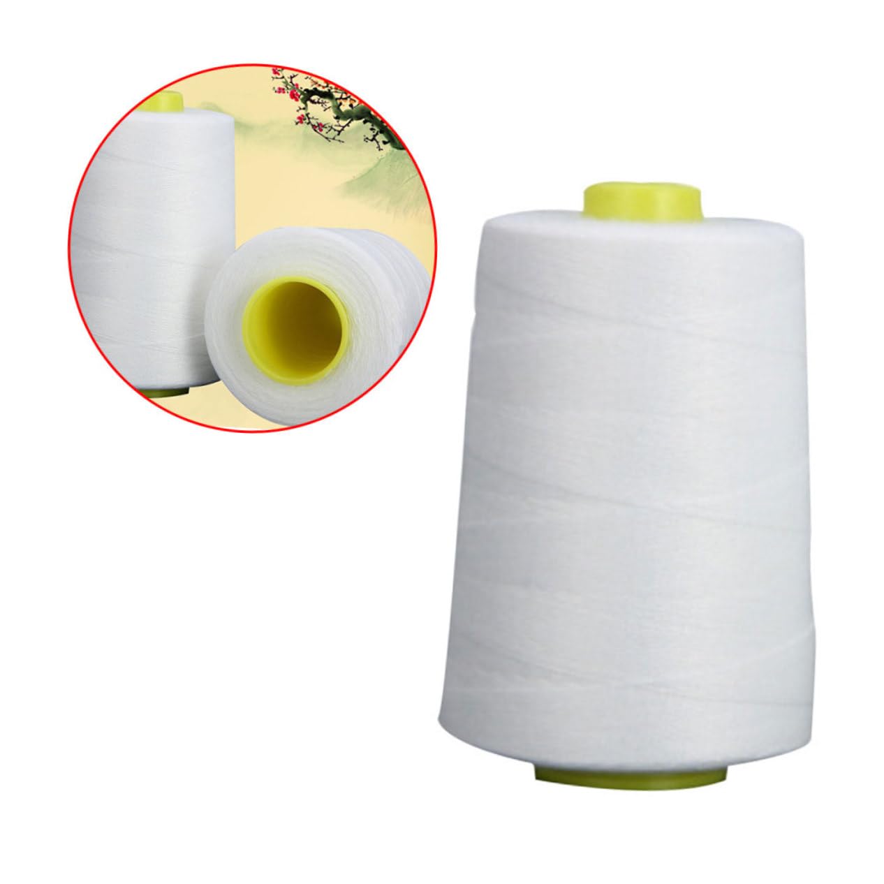 SEWACC 4stücke Polyester Nähgarn Für Nähmaschine Weiß Langlebig Und Für Hand Und Maschinen-nähprojekte Einschließlich Quilten Und Taschenherstellung