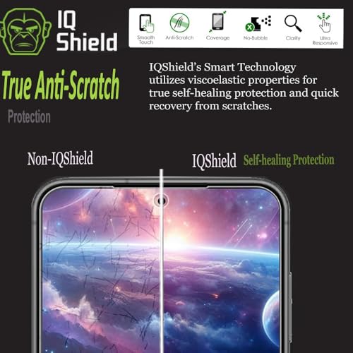 IQShield 2 Pack for Samsung Galaxy S24 Plus/Galaxy S24+ Screen Protector: Clear TPU Film, Anti-Bubble, Scratch-Resistant, Case Friendly, HD Clarity for Ultimate Protection Fingerprint Unlock