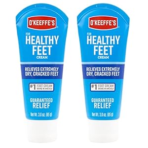 O’Keeffe’s for Healthy Feet Foot Cream – 3 oz Tube (2 Pack) – Guaranteed Relief for Extremely Cracked, Dry Feet, Repairing Skincare, Instantly Boosts and Retains Moisture Levels