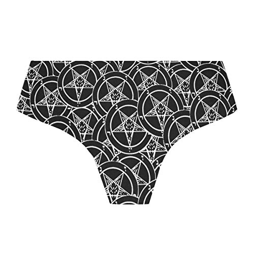 Allgobee Women'S Invisible Seamless Panty Non-Trace Underwear Satanic Sigil Baphomet Pentagram Ladies Briefs Panties thumb #1