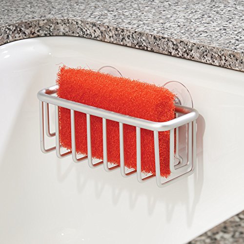 Porta esponja iDesign de aluminio antioxidante con ventosas para cocina 7