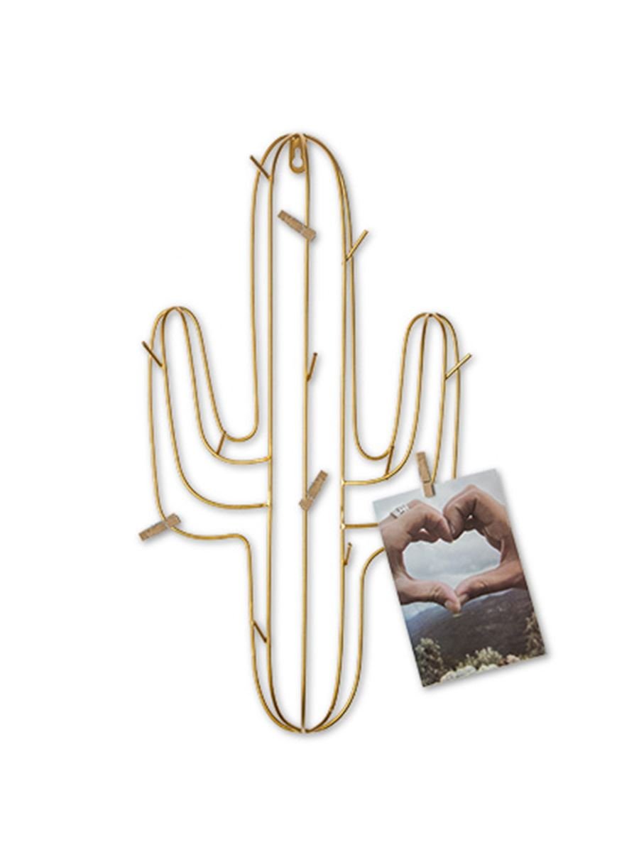 Cactus-shaped metal photo frame