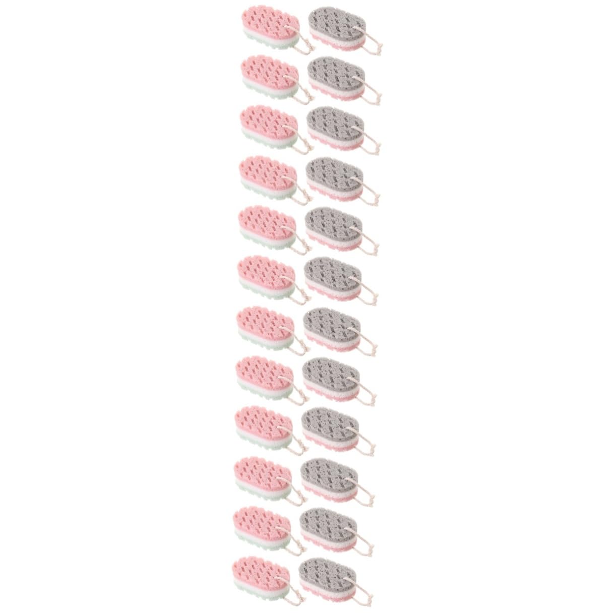 FRCOLOR 24piezas Esponjas Exfoliantes Para De Para Hombres y Mujeres Para Masaje y Limpieza De Espalda Secado Rápido y Almacenamiento