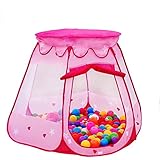 Lepapillon Pink Princess Tent Indoor and Outdoor 1-8 Years Old Children Game Play Toys Tent Balls Not Included (Pink)