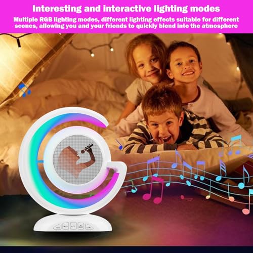 Machine de karaoké portable Bluetooth rechargeable avec de magnifiques effets d'éclairage RGB
