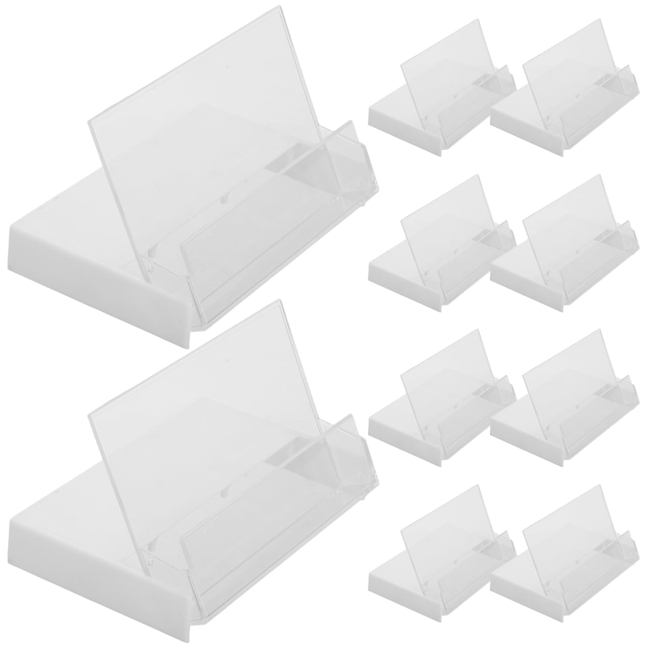Magiclulu - Lote de 10 cajas de almacenamiento transparentes para casetes de audio vintage de plástico compacto para protección y organización de cintas grabación de voz