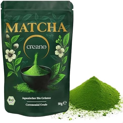 Creano Bio Matcha Tee Ceremonial 30g – 100% reines Matcha Pulver aus Japan - Matcha Grüntee aus erster Ernte - höchste Güteklasse und Laborgeprüft*