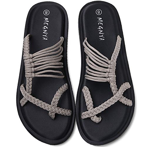 MEGNYA Yoga Mat Flip Flops for Women, Comfortable Foam Walking Sandals, Flexible and Lightweight Slippers for Beach/Holiday/Poolside/Outdoor Activities