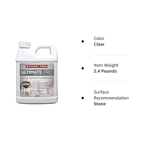 Miniatura 3 de StonePro Ultimate Pro Sellador (para granito sellador, pizarra, cuarcita y piedra densa) (1 cuarto de galón - 32 onzas líquidas) (1 cuarto de galón