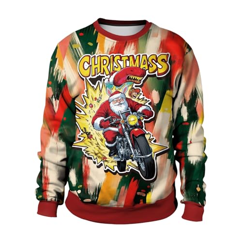 Motorbike Santa Comic Burst Sweatshirt