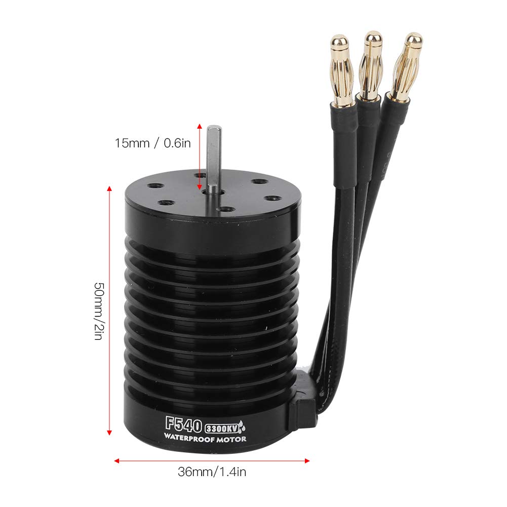 Agatige Motore Senza spazzole 3300 4370KV 1/10 RC Motore Senza spazzole per Auto(3300kv)
