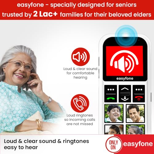 Image of easyfone Star - Senior Safety Phone with GPS Tracking, SOS Button, Auto Call Back, Discreet Listening, No Internet, Photo Speed Dial, Caregiver App, Long Battery, Dock Charger - by SeniorWorld
