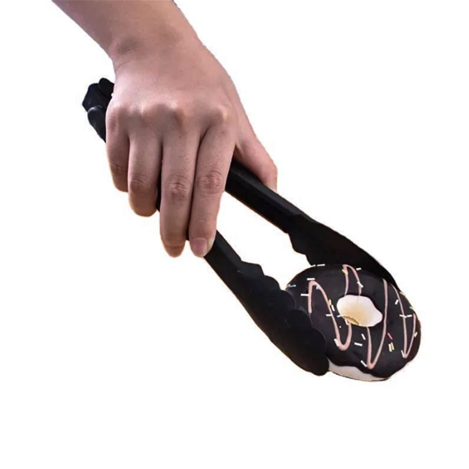 Pinze da cucina, Pinze in acciaio inossidabile siliconico 21 cm nere for barbecue da cucina
