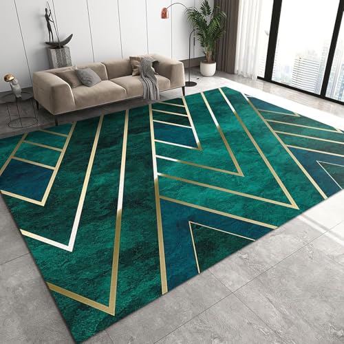 Tapis antidérapant 3D en polyester doux et lignes modernes - 2