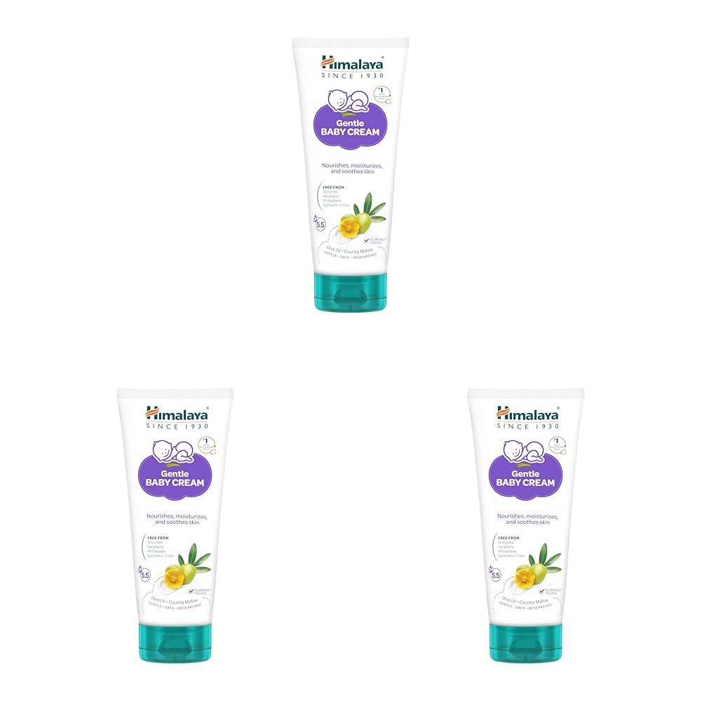 Himalaya Gentle Baby Cream 100ml with Olive Oil, Giloy & Licorice | pH 5.5 | No. 1 Doctor Recommended Baby Cream | Hypoallergenic | Nourishing Baby Face Cream & Moisturizer for All Skin Types-image-9