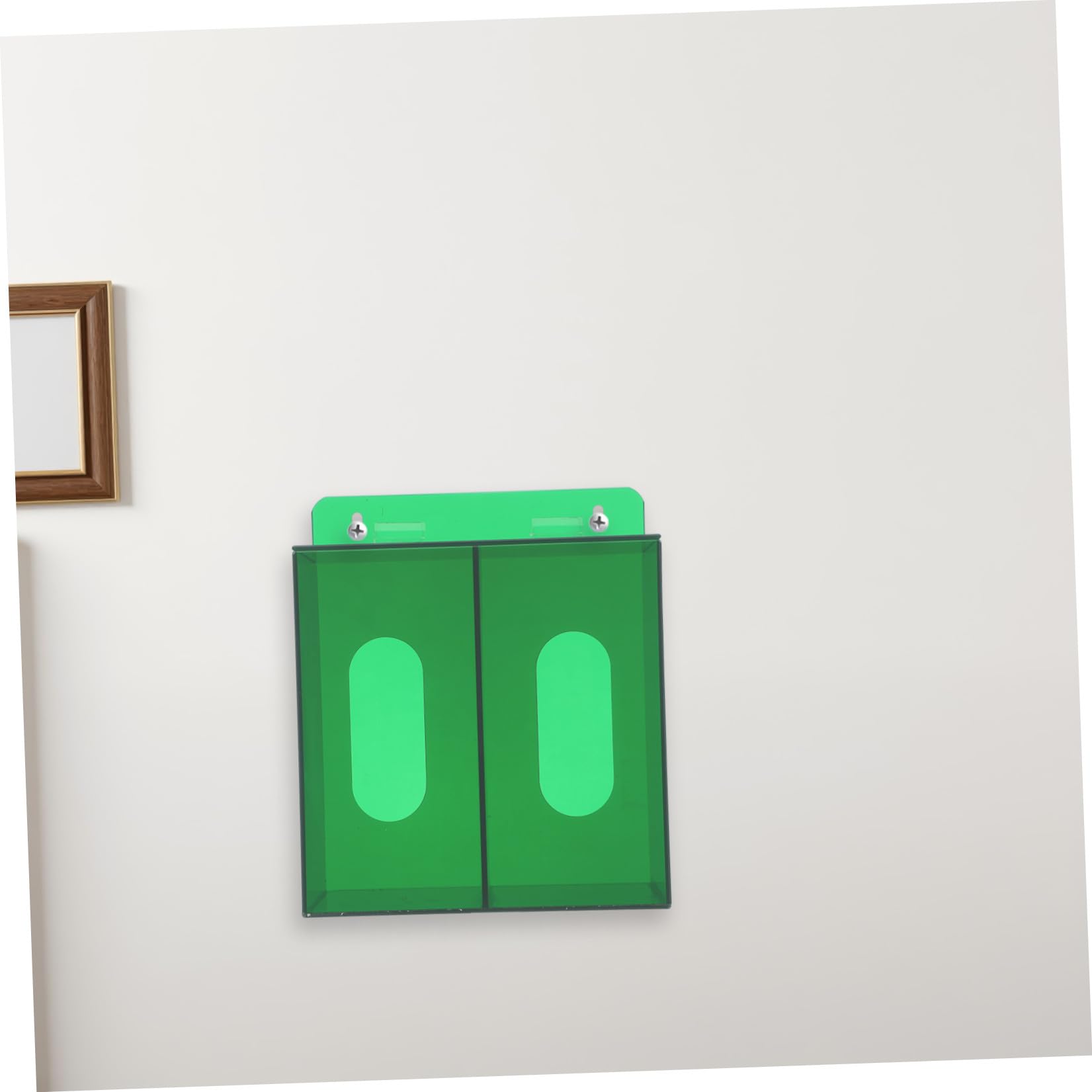 Dispenser da Mascherine in Acrilico con Supporto da Parete Organizer per Mascherine con Porta Guanti per Laboratori e Ambienti Industriali