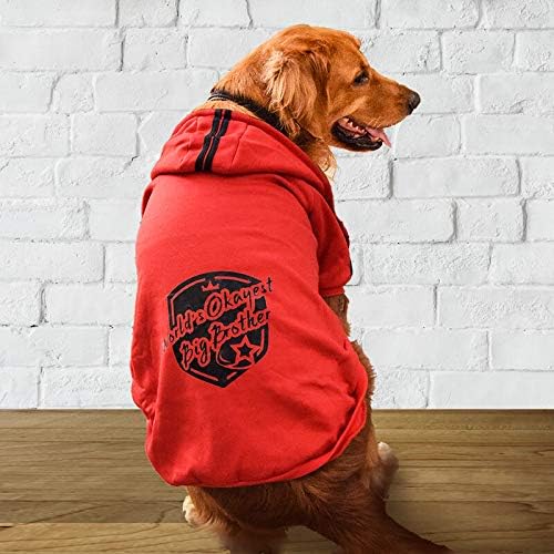 WATFOON Male Pet Winter Soft Clothes Large Dog Outdoor Warm Hoodies Vest T Shirt Coat Sweater Apparel Outfits Medium Dogs Weekend Parties Shirts, Great New Years Gift for Your Pets