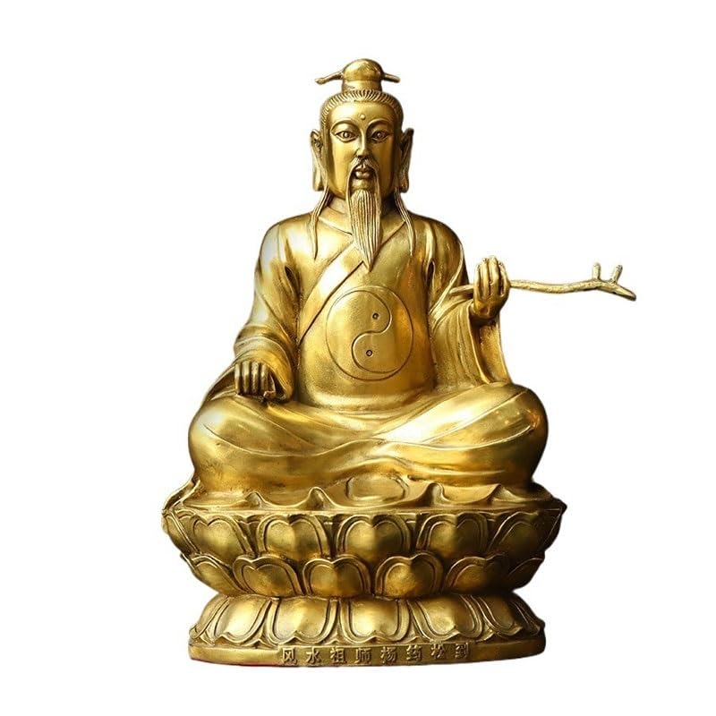 Statue de Bouddha ornements ancêtres en laiton et déco Feng Shui richesse