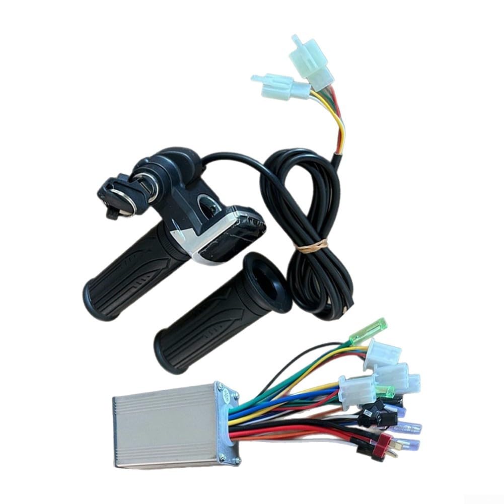 Bürstenloser Motorregler und LCD-Display, Gasgriff-Lenker-Set, 24 V/36 V/48 V, 250 W, Aluminiumlegierung, ABS, 90 x 50 x 30 mm