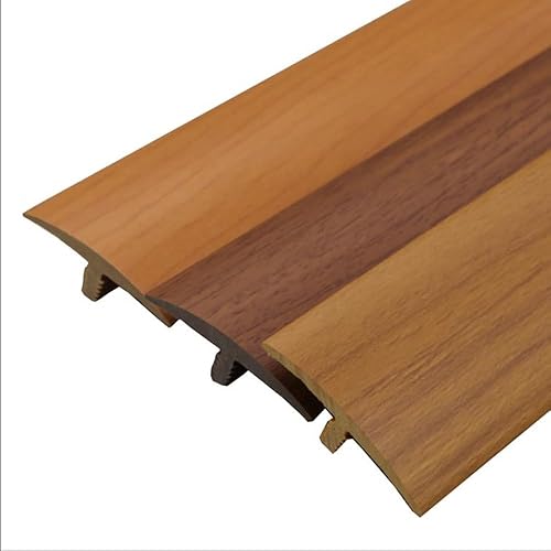Miniatura 4 de Tiras de transición de suelo de PVC para puerta, tira divisora plana con moldura en T, madera, azulejos, vinilo, tira de umbral de pisos laminados,