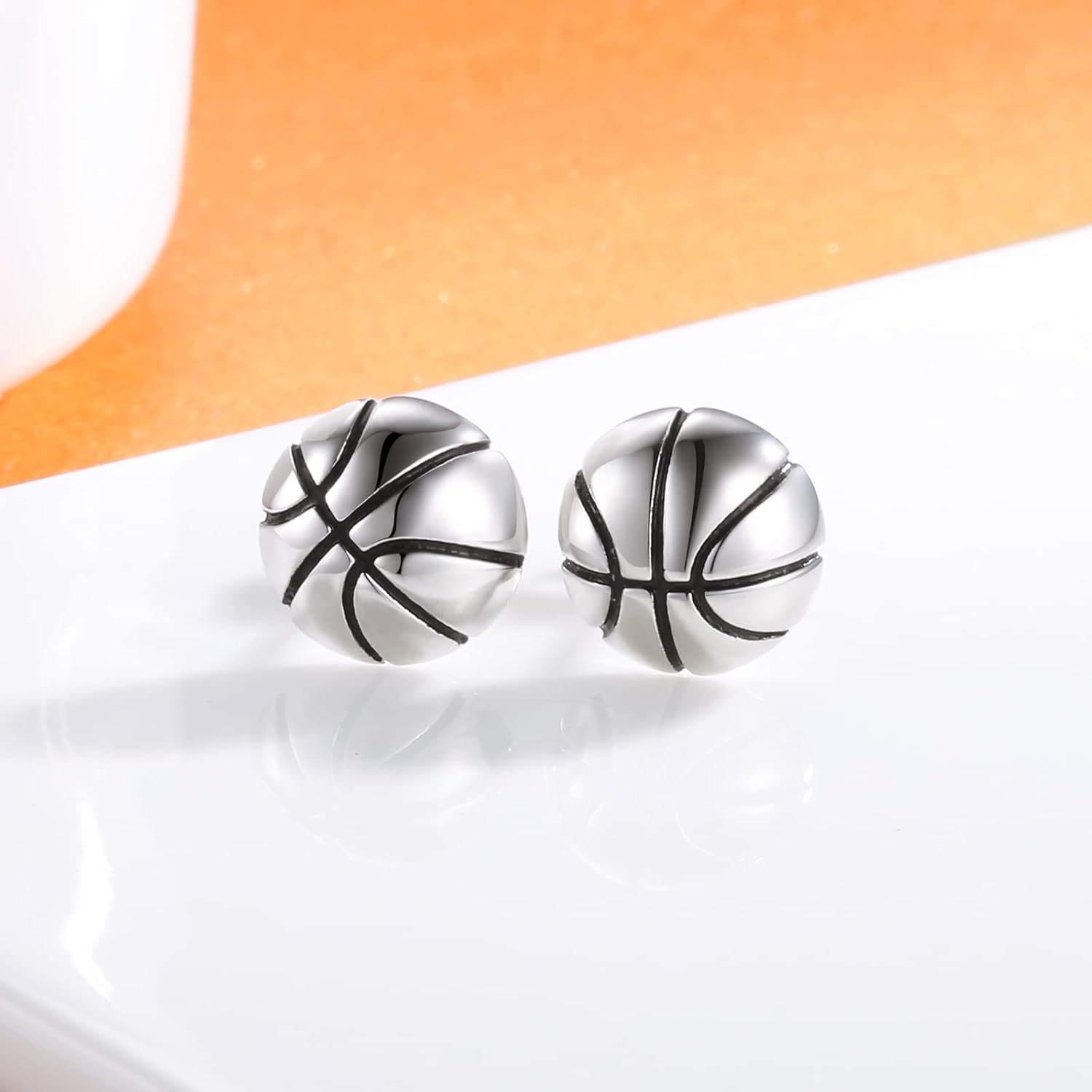 925 Sterling Silver Softball Volleyball Basketball Baseball Football Soccer Earrings Stud Hypoallergenic Sports Mom Jewelry Gifts for Women Player Lover - Image 5