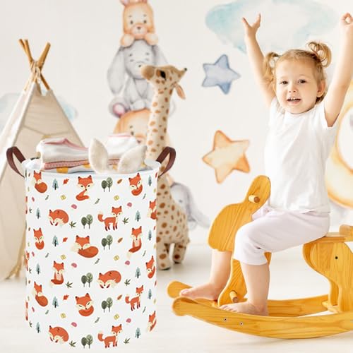 Image of Fox hamper,Waterproof foldable kids laundry basket,Toy basket,Clothes Organizer Baskets,baby Laundry Hamper,Room Decor(Fox)