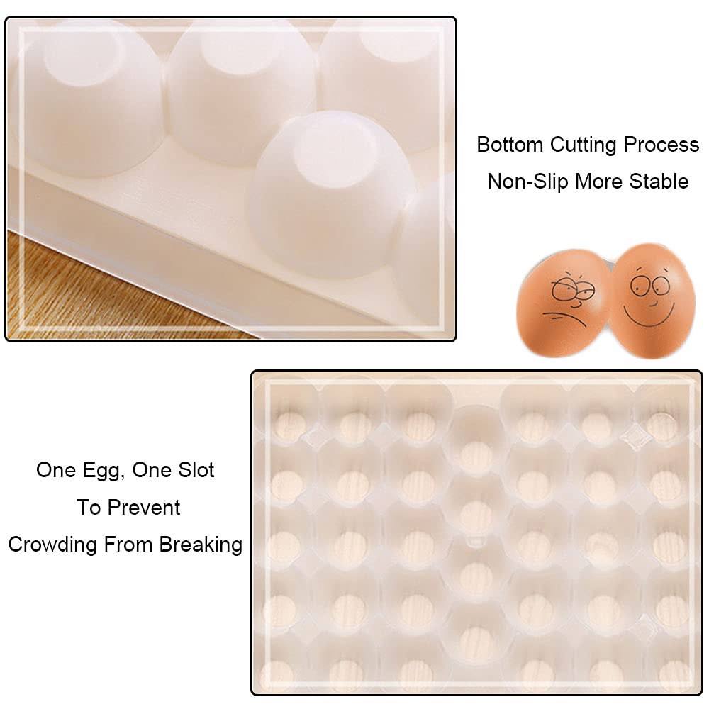 Zefeng Scatola per uova, uova contenitore, scatola impilabile, in plastica, con coperchio, coperchio per 34 cucina campeggio picnica, stoccaggio alimentare, (V094-egg storage box)