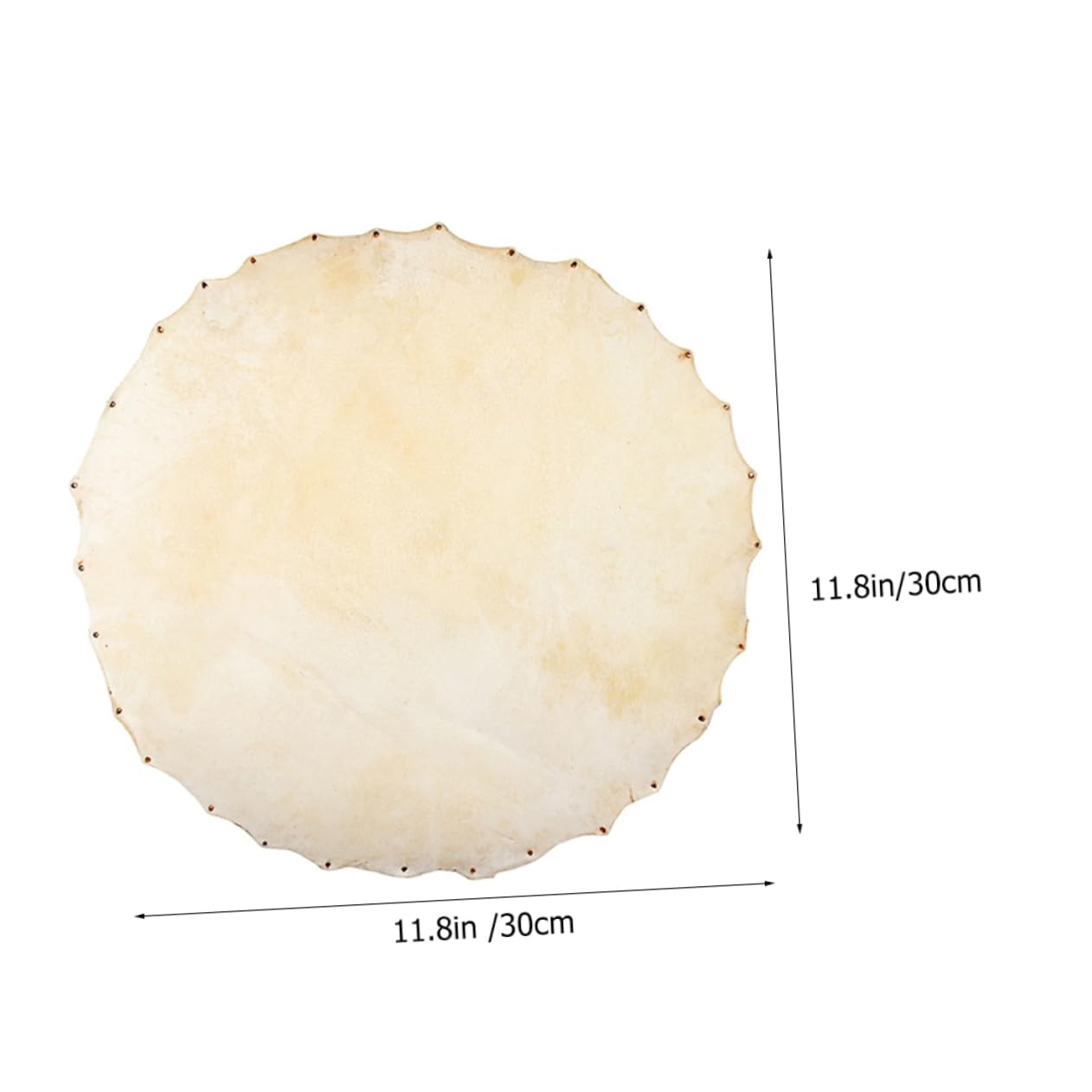 VICASKY 3pcs African Drum Accessories Genuine Leather Drum Skin Cover Head Replacement