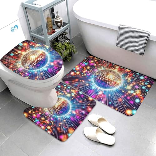 Alfombras de baño de bolas brillantes que evitan resbalones en el aseo 4