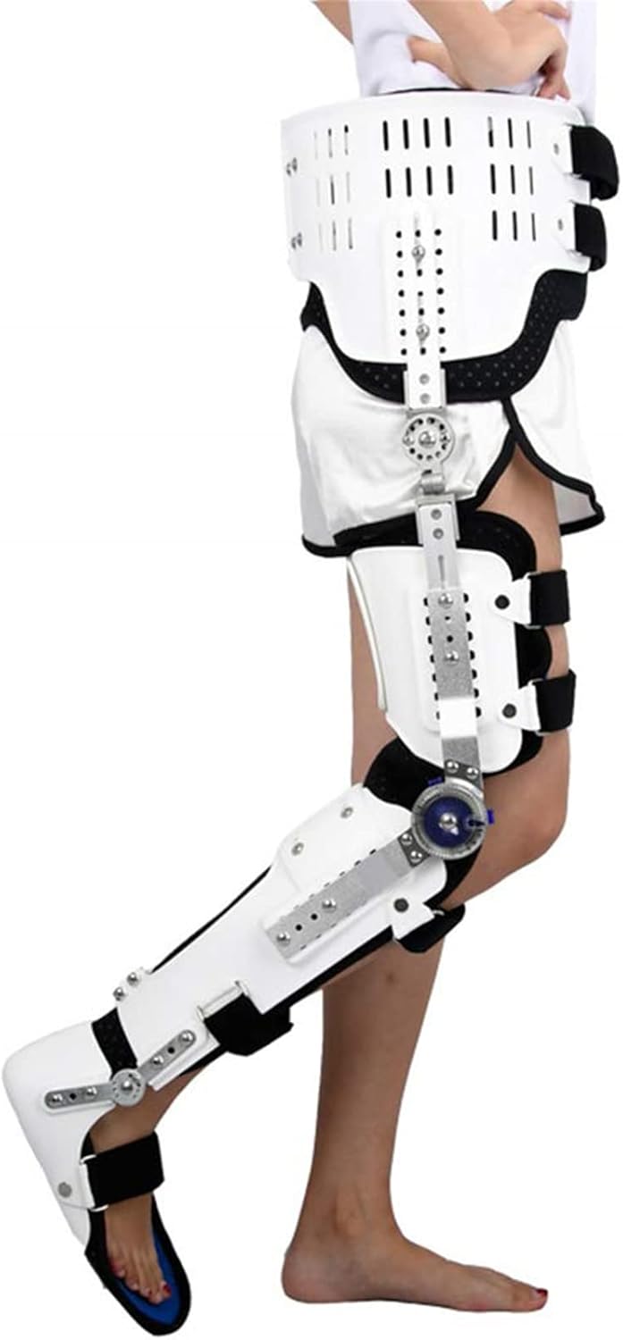 Hip Knee Ankle Foot Orthosis Braces, Thigh Knee Leg Ankle Fixed Limb Strap Joint Support Stabilizer Fixed and Safe Material Postoperative Rehabilitation, for Legs Fracture