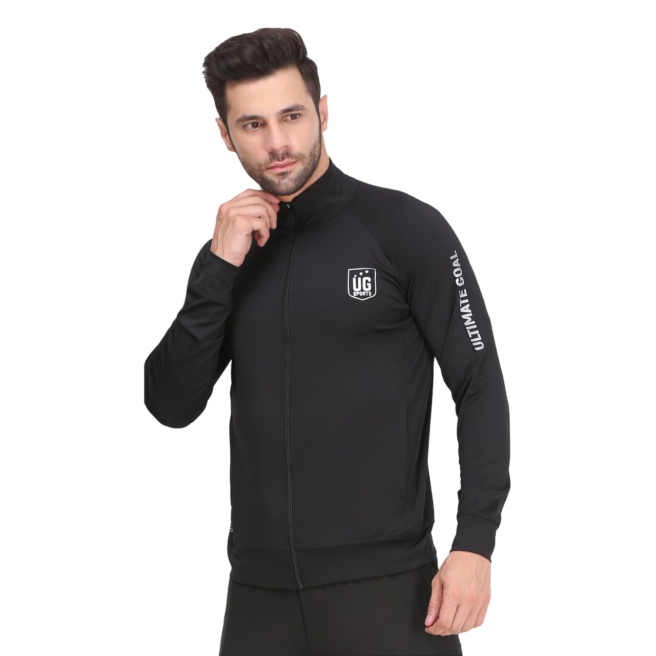 ug ultimate goal Ultimate Goal Sports Men's Regular Fit Sports Active-wear Jacket | High Neck Lightweight Polyester | Full Sleeve with Zipper Pocket-picture-35