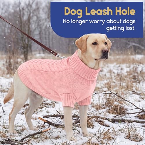 ASENKU Hundepullover Kleine Hunde M,Winter Warm Hundepulli, Waschbar Rollkragen Gestrickt Hunde Pullover Strickpullover für Französische Bulldogge,Schnauzer,Maltese,Bichon Frise,Boston Terrier