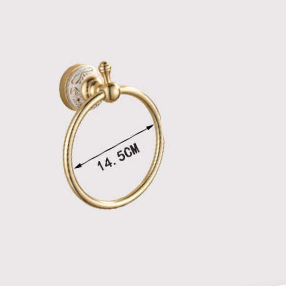 Portasciugamani Anello Spazio Alluminio Giada Naturale Ciondolo Hardware da Parete Rotondo da Parete 14,5 cm