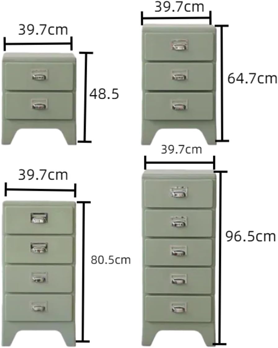 LumingLightチェストクス 引き出し プラスチック 2段/3段/5段 4カラー 北欧風 レトロ風家具 おしゃれ (5段,オレ