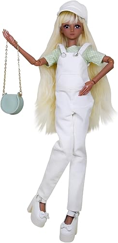 Proudoll Muñeca BJD de 13 de 23.6 in, 24 pulgadas, articulada con bola, muñecos SD para mover articulaciones, figuras de acción, gorra de Alexia,