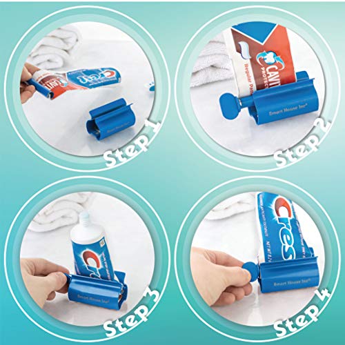 Image of Toothpaste Squeezer Tube Roller Stainless Steel Tube Squeezer Rollers, Saves Toothpaste, Creams, Puts an end to Waste (Blue)
