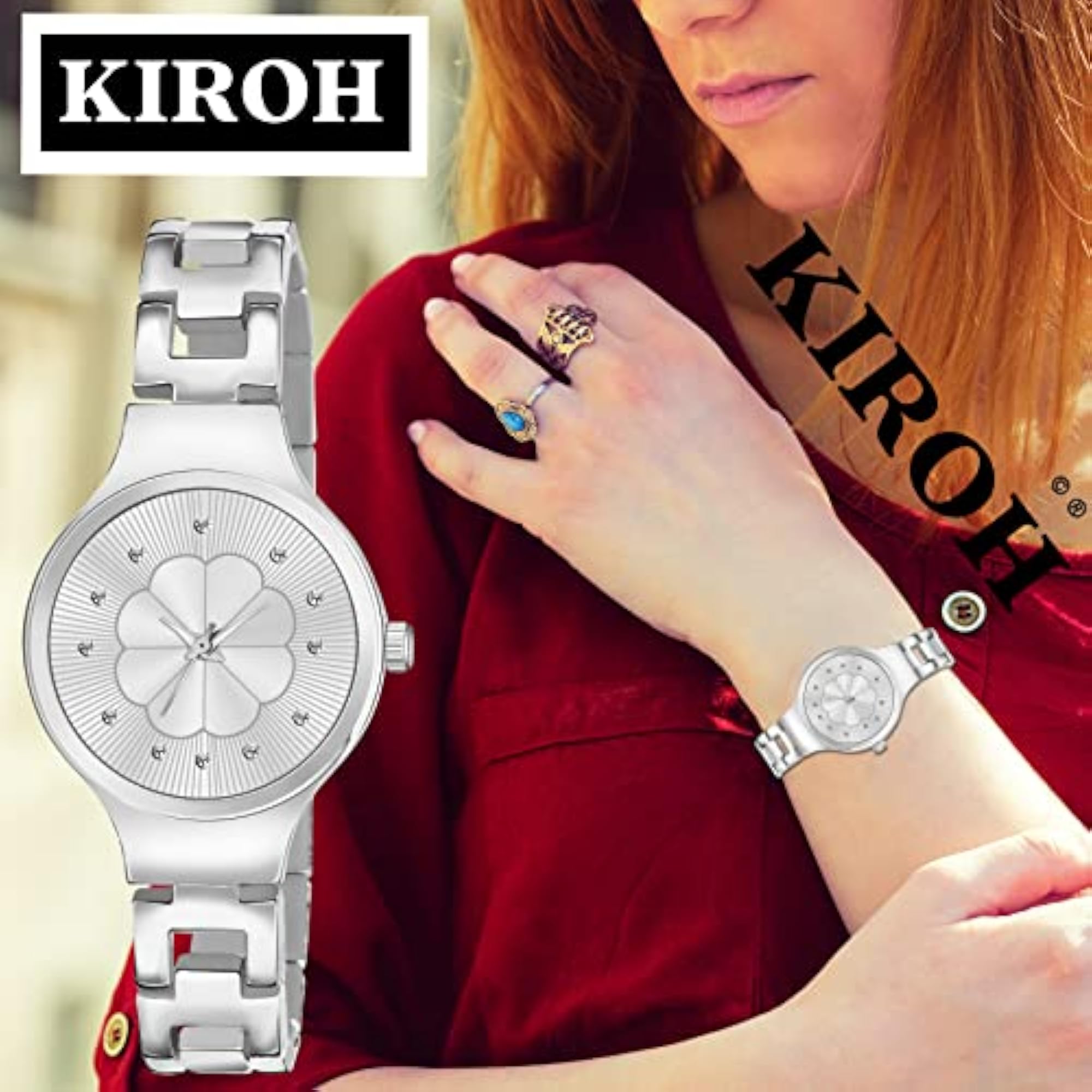 Women's Analogue Designer Dial Metal Strap Watch