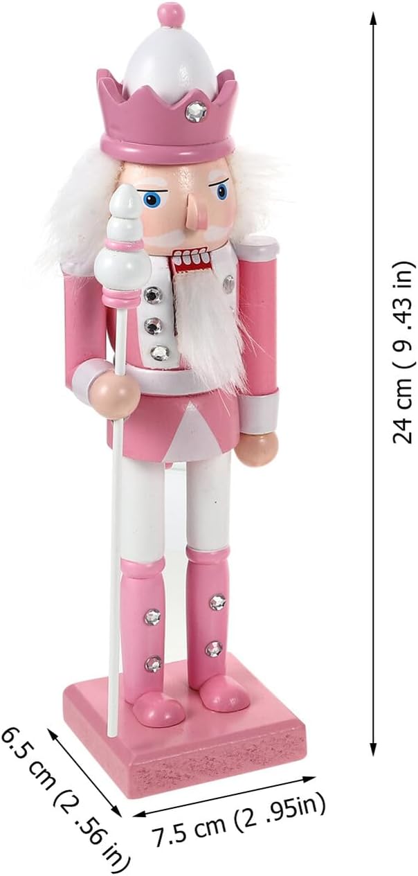 Angoily 4pcs Wooden Nutcracker Puppet Set 24cm Christmas Nutcracker Soldiers Xmas Desktop Decoration ’s Holiday