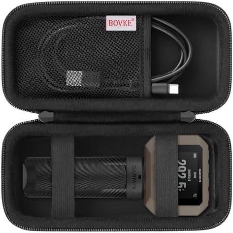 BOVKE Carrying Case Compatible with Garmin Xero C1 Pro Compact Chronograph for Range Shooting, Garmin Xero C1 Pro Travel Storage Bag with Extra Space for Charging Cables, Power Bank, Black+Black