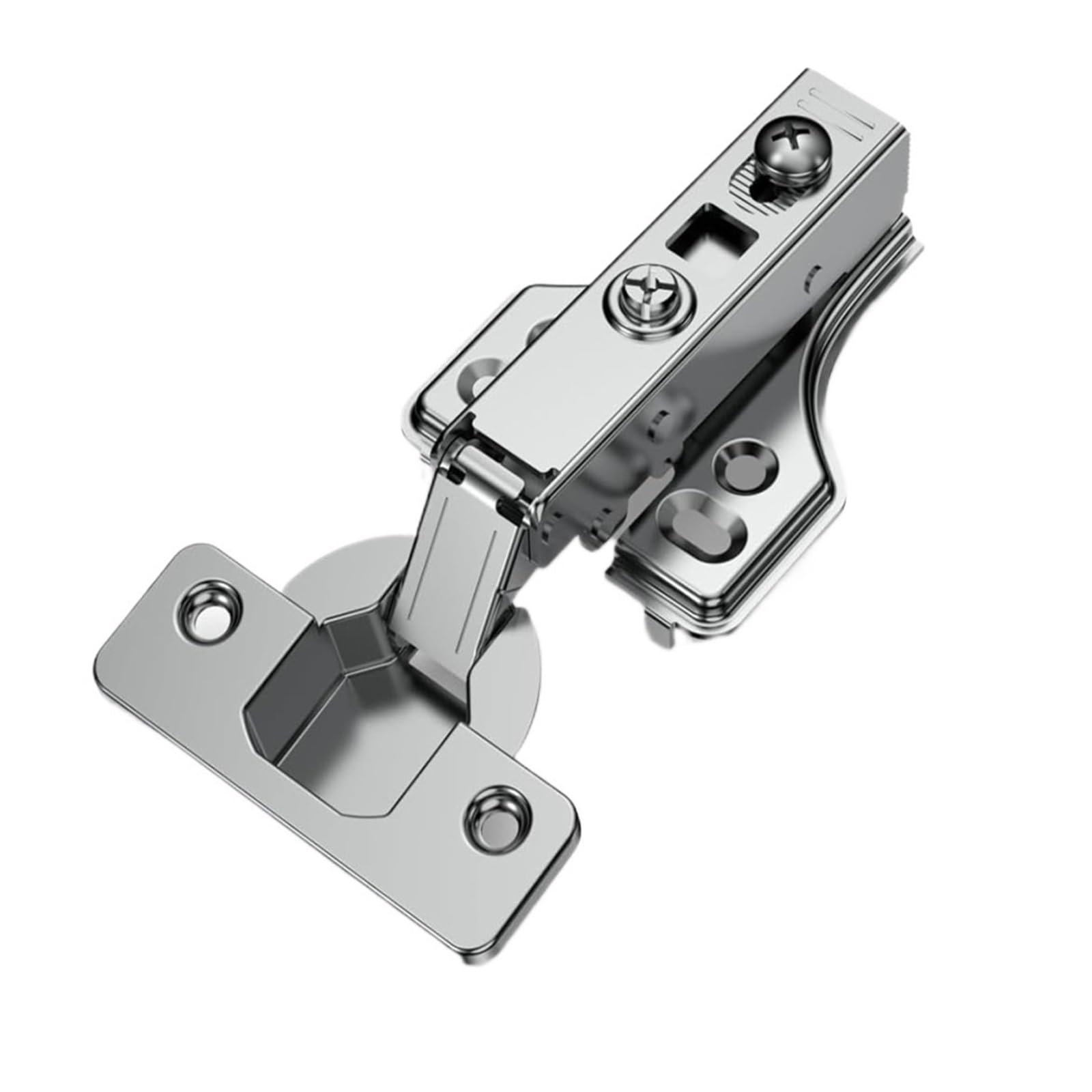 Sensumepb One Color Removable Hinges With 3D Adjustment, Overlay Soft Close Kitchen Cabinet Hinges, Satin Nickel Hidden Hinge, Stainless Steel