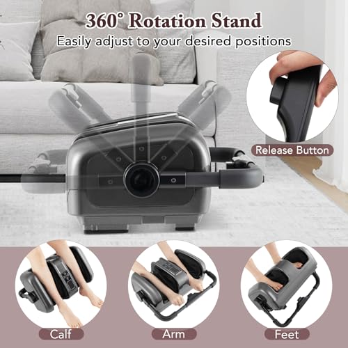Image of ARLIME Foot Massager with Heat, Deep Kneading Shiatsu Massager Machine for Plantar Fasciitis Pain Relief Neuropathy Muscle Arm Relaxation, Foot and Calf Massager Gifts for Adults (Grey)