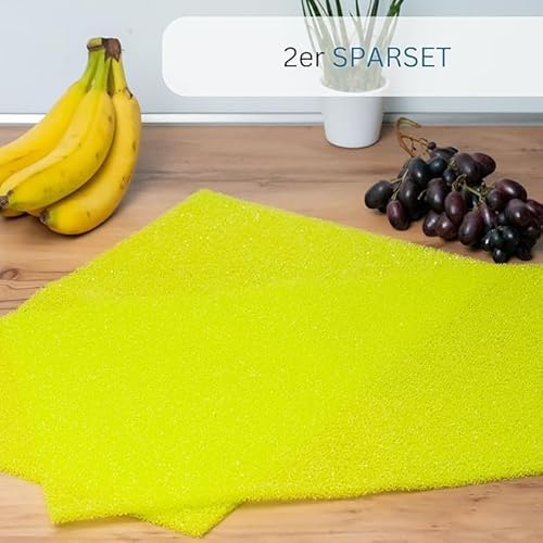 Westmark Kühlschrankmatten – 4 Matten mit antibakterieller Wirkung und Luftpolstern, ideal zur Lagerung von Obst und Gemüse im Kühlschrank – Kunststoff, Grün, 522222E3